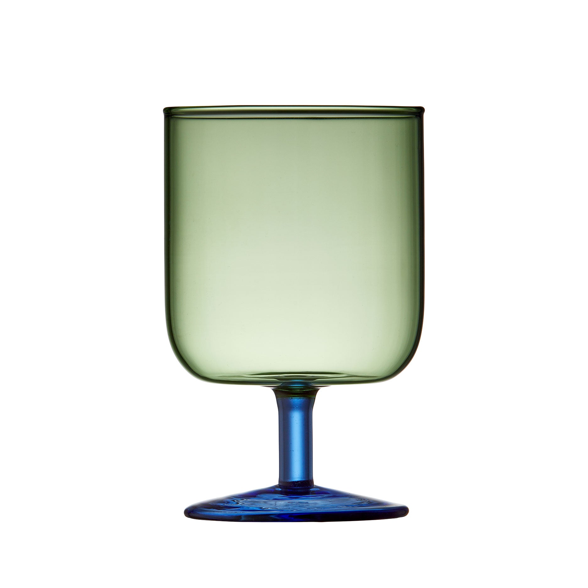 Torino vinglas 2 stk. grøn/blå